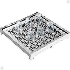 Escorredor Em Inox de Copos Multiuso com Bico