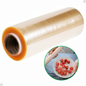 Rolo de Filme PVC 28cm 300 metros Plástico Selar Alimentos