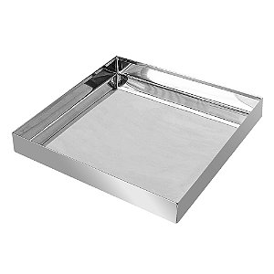 Bandeja em Inox Quadrada Para Açougue Expositora Freezer Padaria