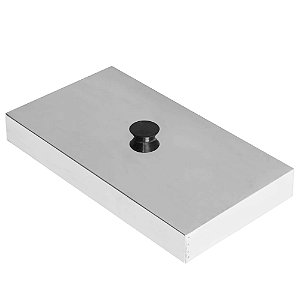 Tampa Abafadora Retangular em Aço Inox para Churrascos Lanches e Chapas