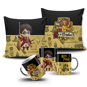 Kit almofada e caneca harry Potter Grifinória  Personalizada com nome