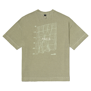 Camiseta Pace Waveform Oversized Stone Washed Greenish