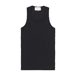 Tank Top Pace Waffle Knit Black