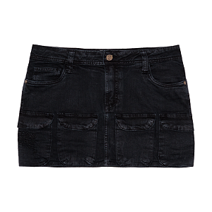 Saia Cargo Jeans Sufgang 4SUF Preto