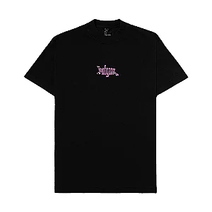 Camiseta Sufgang Basic Preto Logo Lilás