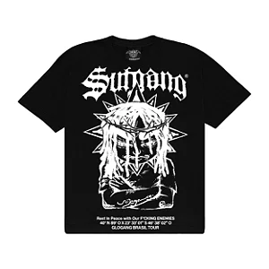 Camiseta Boxy Sufgang x Glogang Sosa Preto