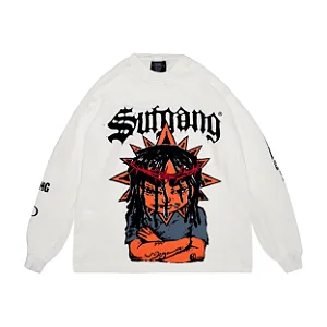 Camiseta Manga Longa Sufgang x Glogang Sosa Off White
