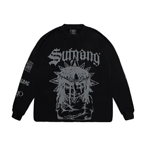 Camiseta Manga Longa Sufgang x Glogang Sosa Preto