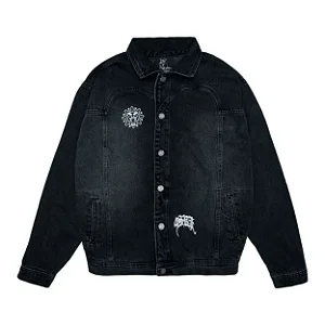 Jaqueta Jeans Sufgang x Glogang Preto