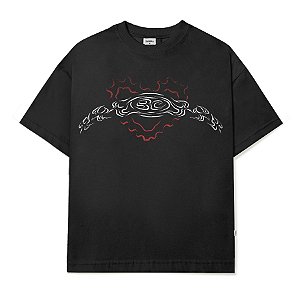 Camiseta Barra Crew Iconografia Remix Boxy Preto