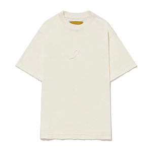 Camiseta Barra Crew B Garça Alto Relevo Puída Off White