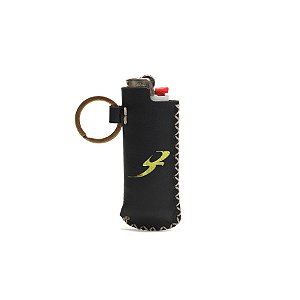 Porta Isqueiro de Couro Barra Crew B Garça Preto