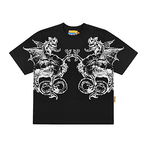 Camiseta MAD Enlatados Pente Extendido Preto