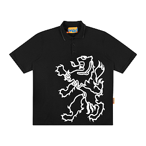 Camisa Polo MAD Enlatados Standarte Preto