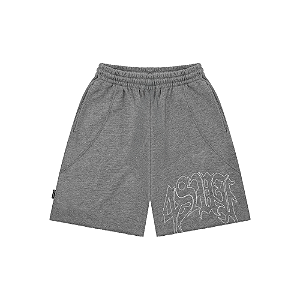 Shorts Moletom Sufgang 4SUF Raw Cinza