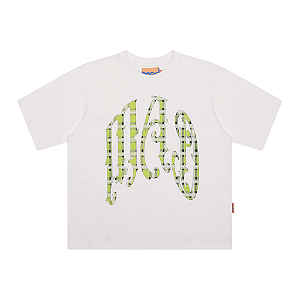 Camiseta MAD Enlatados Xadrez Verde Off White