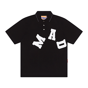 Camisa Polo MAD Enlatados College Preto