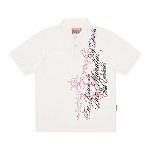 Camisa Polo MAD Enlatados C/ Bolso Arabesco Off White