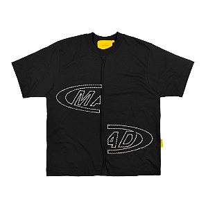 Camiseta MAD Enlatados Portal Bordado Zigzag Preto