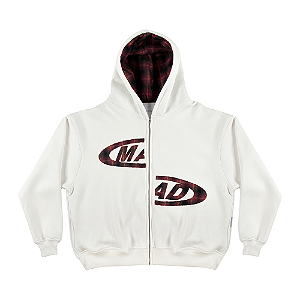 Moletom MAD Enlatados Portal Bordado Xadrez Off White