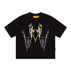 Camiseta Mad Enlatados M de Morcego Preto