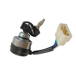 CHAVE PARTIDA COM MIOLO GERADOR B4T2500 / 3500 / 8000 / 9000E / 10000 / 12000 BRANCO
