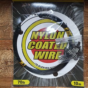 CABO DE AÇO 10M C/70 LUVINHAS - 70LB - Black Nickel
