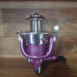 Molinete de Pesca Maruri Carina 5000 Rosa 3 Rolamentos