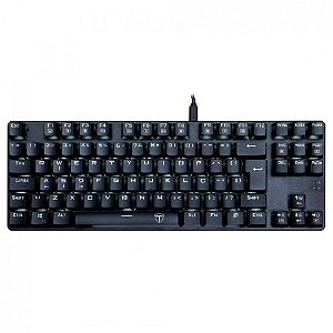 Teclado Mecânico Gamer T-Dagger Bora Single LED White Switch Blue ABNT2 Preto