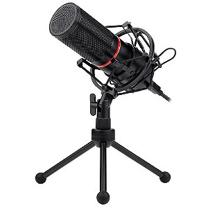 Microfone Condensador Gamer Redragon Blazar GM300 LED USB