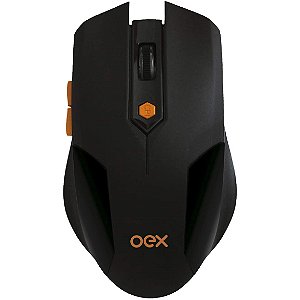 Mouse OEX Sem Fio Vertex Preto 1600DPI