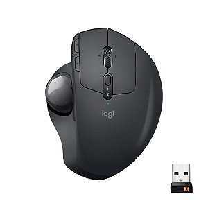 Mouse Logitech Sem Fio Trackball MX Ergo USB Unifying ou Bluetooth Preto