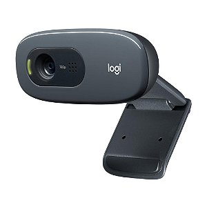Webcam HD Logitech C270, 720p, 30 FPS, Microfone Integrado, USB 2.0