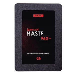 SSD Redragon Haste 960GB, Leitura: 550MB/s e Gravação: 480MB/s