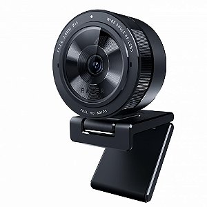 Webcam Razer Kiyo Pro, 1080p, 60FPS, com Microfone Embutido e Sensor de Luz Adaptável, USB, Preto