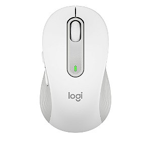 Mouse Logitech Sem Fio Signature M650 L, 2000 DPI, Design Padrão, 5 Botões, Silencioso, Bluetooth, USB, Branco
