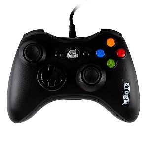 Controle Com Fio Xbox 360 E PC, Dazz Storm, USB, Preto