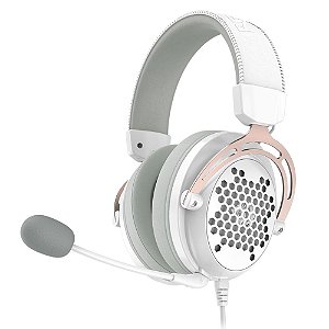 Headset Gamer Redragon Diomedes, Som Surround 7.1, Drivers 53mm, Branco