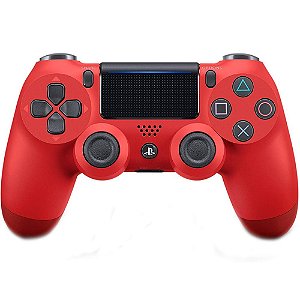 Controle Sony Dualshock 4 PS4, Sem Fio, Magma Vermelho, CUH-ZCT2U