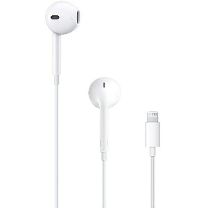 Fone de Ouvido EarPods com Conector Lightning Apple, Branco