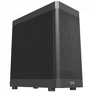 Gabinete Gamer Redragon Aeroflow, Mid Tower, Mesh, E-ATX, Sem Fonte, Sem Fan, Black