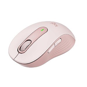 Mouse Sem Fio Logitech Signature M650, 2000 DPI, Compacto, 5 Botões, Silencioso, Bluetooth, USB, Rose