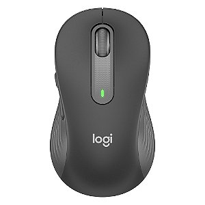 Mouse Sem Fio Logitech Signature M650 L 2000 DPI, Design Padrão, 5 Botões, Silencioso, Bluetooth, USB, Grafite