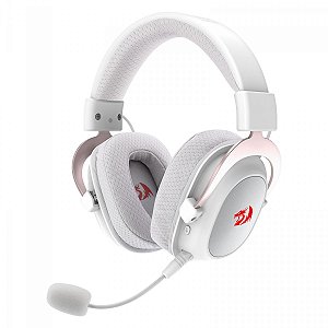Headset Gamer Redragon Zeus Pro, Sem Fio, Bluetooth, Microfone Destacável, Surround 7.1, Branco