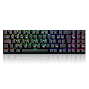 Teclado Mecânico Gamer Redragon Zed Pro, RGB, Switch Brown, ABNT2, Black