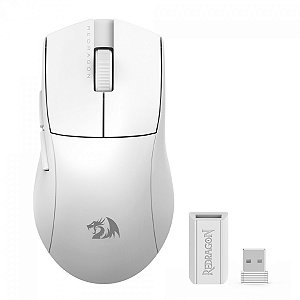 Mouse Gamer Redragon King Pro, Wireless, Bluetooth, 26000 DPI, 7 Botões, Branco