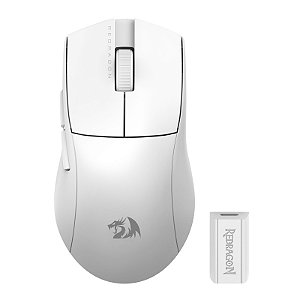 Mouse Gamer Redragon King 4K Pro, Wireless, Bluetooth, 26000 DPI, 7 Botões, Branco