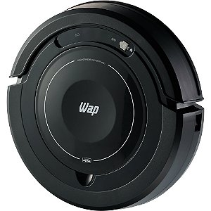 Aspirador de Pó Robô WAP ROBOT W100 Automático com MOP e Sensores, Varre, Aspira e Passa Pano, Carregador Bivolt