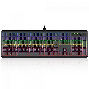 Teclado Mecânico Gamer T-Dagger Axis, Rainbow, Switch Brown, Full Size, ABNT2, Preto