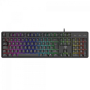 Teclado Gamer T-Dagger Echo, RGB, Membrana, Full Size, ABNT2, Preto